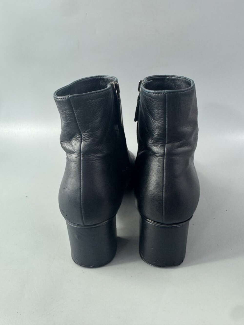 Authentic Prada Black Lamp Skin Leather Ankle Boots, Size 39 - Picture 6 of 15
